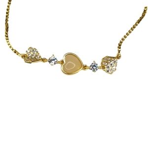 Heart Rhinestone Bracelet Stainless Steel